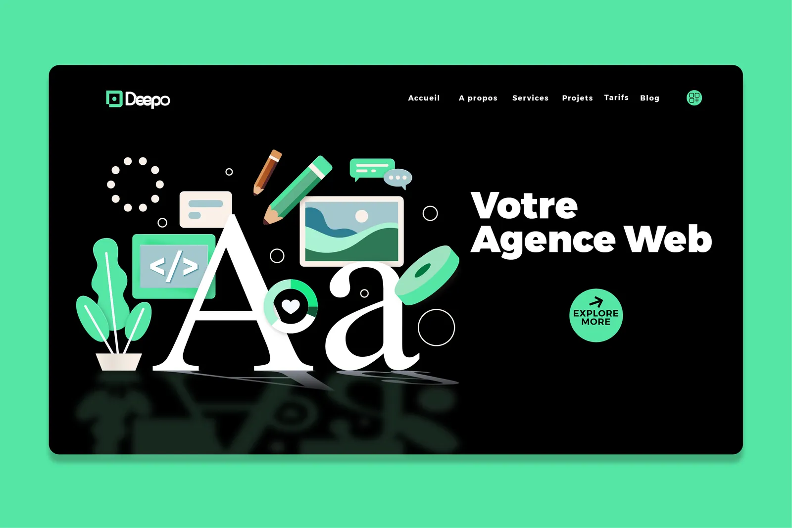 Exemple de typographie dans une composition graphique