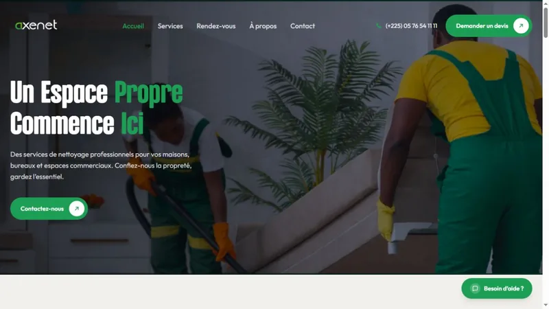 Aperçu du site Axenet CI