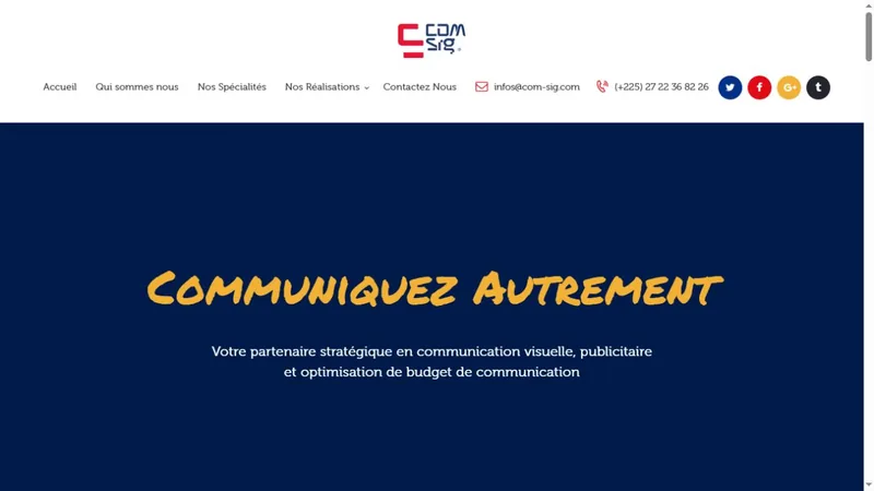 Aperçu du site COM&SIG